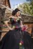 Vintage Black Ball Gown Quinceanera Dresses Mexican Theme Floral Embroidered Off The Shoulder Beaded Satin Sweet 16 Dress Long Masquerade Prom Party Gowns 15 Years