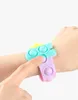 Fidget Bracelet Push Bubble Fidgets Toys for Kids Adults ADHD ADD Autism Anxiety Silicone Wearable Stress Relief Simple Dimple Bracelets Watch Wristband
