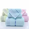 Towel LF88009 Beach Highly Absorbent Home Textile Face Adults Bathroom Soft Cotton 35x75cm 2PCS 70x140cm 1PCS