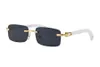 Lunettes de soleil de mode Designer Femmes Blanc Buffalo Corne Lunettes Carti Lunettes Marque De Luxe Lunettes De Soleil Hommes Femmes Rouge Cas Bois Bambou Cadre bon