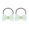 1Pair Bowknot Girls Scrunchies Glitter Hair Bows For Child Elastic Hair Rope TS2003