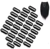 Grampos de extensão de cabelo de 1,3 polegadas DIY acessórios cabeça peruca cabelos extensões clipe 6 dentes 3.2cm preto bege luz escura marrom navio grátis 1000pcs / saco