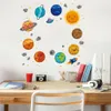 Tecknad Universe Planet Vägg Klistermärke Barnrum Studierum Sovrum Dekorationer Wallpaper Väggmålning Hem Konstdekaler Nursery Stickers