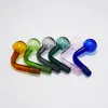 Colorful Pyrex Glass Oil Burner Pipe 14mm 18mm Male Bent shape design Glass Bongs Thick Big Bowls for Smoking