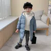 boys' Winter Jacket Parka padded jacket thickened girls' long hooded children's down 4-12 years ol 210824