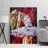 Leinwandkunst mit tanzendem Mädchen, moderne Bullet-Bilder für Wohnzimmer, Wandkunstdrucke und Poster, dekorative Bilder für Zuhause