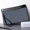 Fashionable Men's Plaid Bag High Quality Pu Leather Handbag Large Capacity Envelope Bagss Casual Clutch Men'ss Clutchs S266Q