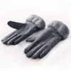 Cinq doigts Gants Top Vente Femmes Hiver Dames Filles Chaleur extérieure Plein Doigt Doublé Conduite Gant Support En Gros Et Drop