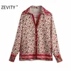 Zevity femmes position vintage noix de cajou imprimé kimono blouse blouse bureau dame chemise rétro chic femininas blusas hauts LS7222 210603