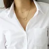 Casual Biały Collar Collar OL Styl Kobiety Luźne Bluzki Koszule I Bluzka Kobiece Office Top Długim Rękawem 3496 50 210521