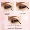 Ensemble de pinceaux pour les yeux à angle fin Kit de pinceaux pour sourcils et eyeliner Ultra minces Angle plat incliné pour outil cosmétique de beauté de maquillage