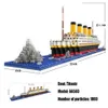 1860pcs الكتل المصغرة طراز Titanic Cruise Ship Model Boat Diy Diamond Building Bricks Kit Kids Kids Toys Price