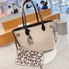 2 väskor damer designer shopping väska läder leopard tryck handväska mynt handväska klassisk gammal blomma axel väska leverantör conces295k