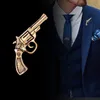 Pins, Brooches Trendy Brooch Toy Machine Gun Alloy Gold Color Pin For Boy Unisex Party Coat Suit Bag Clothing Collar Shawl Jewelry Gift