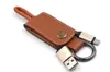 PU Leather Lanyard Metal Keychain phone cables 2A USB Charger Data Cable for samsung S7 S8 Android cellphone