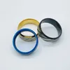 8MM Stainless Steel Gold Silver Blue Black Color Finger Band Rings For Men Party Club Wear Birthday Jewelry
