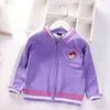 Fashion Girls Cardigan Warm Sweaters For Girls Spring Autumn Kids Knit Jacket Cartoon Child Knitted Sweaters 80-130 CM 211106
