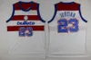 Mens Vintage 2003-2004 Gilbert Arenas # 0 Kogels Basketbal Jerseys 23 Michael Jodan Blue White Retro Stitched Shirts S-XXL
