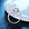 Anneaux de mariage DODO Charm Jaune Carré Cubique Zircone Mariée Pour Femmes De Luxe Double Couche Brillant Pierre Bijoux Dm001