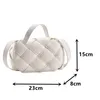 Handtaschen für Damen Casual White Weave Schulter Luxus Pu-Leder Tragetasche Kleine Klappe Umhängetasche Damen Umhängetasche