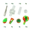 Kits de néctar de silicone colecionadores tubos de água kit concentrado kit com ponta de aço inoxidável mini tubos de fumar