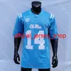 2022 Sugar Bowl OLE Miss Rebellen Voetbal Jersey NCAA College Matt Corral Snoop Conner Dontario Drummond Eli Manning A.J. Bruin jerrion op zijkant