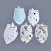 Baby BIB Soft Organic Cotton Baby Drool Cute Triangle Scorf Wygodne ślinienie i ząbkowanie Ręcznik Saliva Ręcznik na Born 5328 Q2