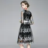 Women Embroidery Embroidered Dress Summer Party Cocktail Slim Casual A-Line Skater Holiday Beach Swing Dresses Clothes For Woman