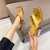 Eilyken Nya Sommar Tofflor Kvinnor Klipp Toe Smalband Flip Flops High Heels Fashion Slides Skor Ladies Sandals Storlek 42A5SDGSGEDYIOA