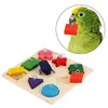 Interactive Training Wooden Parrot Educational Toys Birds Colorful Block Puzzle Pets Supplies Accessories