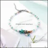 Bangle Bracelets Jewelry S349 Fashion Shell Anklet Chain Starfish Charms Beaded Ankle Bracelet Beach Anklets Foot Chains Drop Delivery 2021