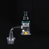 Kuvars Banger 14mm 18mm Erkek Ortak Ile Vuliauvuliau Bulge Diğer Sigara Aksesuarları Renkler Cam Kabarcık İplik Carb Cap ve Terp Inci Dab Rig Cam Bonglar için