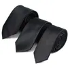 Black Wo Casual Suits Solid Tie Gravatas Ny People Ties for Business Wedding Slender Men Bands4059207