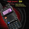 Protable 128 Kanal 5 Watt Dual Band BF uv-5r 8w Walkie Talkie Çifti 5KM'ye Kadar