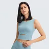 Vista de ioga de verão com copo para mulheres tanque camis cor sólida cor esticada moda oca out casual esporte running fitness shirt