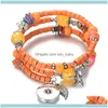 Charm Jewelrycharm Bracelets 10 pièces/lot vente en gros Vocheng bois Snap Bracelet 8 couleurs interchangeables ajustement 18Mm Nn710x101 livraison directe 2021
