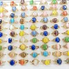 50 stks / partij Kleurrijke Natuursteenringen voor Dames Dames Gemstone Sieraden Mode Ring Mix Stijlen Valentijnsdag Gift