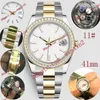 Wodoodporna Mały Diament Mężczyzna Zegarek Numer Mechanica Automatyczna 41mm Jakość Ze Stali Nierdzewnej Bezel Super Luminous Sports Classic Gold Wristwatches