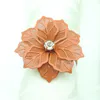 Flower Shaped Napkin Ring Metal Napkins Buckle Rings Wedding Party Table Decoration Towels Decor Buckles Multi Colors KKB7474