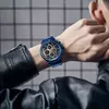NAVIFORCE Fashion Blue Mens Watches Top Brand Luxury Steel Male Clock Sports Waterproof Quartz Watch Men Relogio Masculino 210517