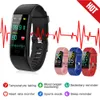 Uppdatera 0,96 OLED Färgskärm Bluetooth Smart Band F07T Armband IP68 Vattentät Swim Heart Rate SmartWatch Fitness Klocka för Android IOS