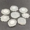 Bijoux Collier Pendentif Sun Flower Agate Crystal Slice ACCESSOIRES DE DIY Décoration Personnalisé Mineral Crystal Naturel, Unisexe