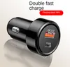 20W PD Type C Car Charger 18W QC3.0 Fast Chargers Dual USB Ports Quick Charge Auto Power Adapter with Retail Package izeso