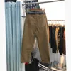 Primavera Autunno Moda Donna Jeans Plus Size Pantaloni casual in denim di cotone tutto abbinato Donna Khaki allentato S506 210629