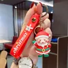 Boże Narodzenie prezent miękka gumowa kreskówka Santa Claus Brelok Handbag Portfel Key Chain