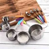 Stainless Steel Measuring Spoon Cup Set Of Ten With Graduated Coffee Flavoring Roasting Tool 210423