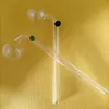 5.8 inç cam yağ brülör borusu bükülmüş şeffaf tırnak tüpü Tütün tütün kuru bitki su için kuru bitki bong dab teçhizatları