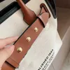 Borsa shopping in tela Borsa tote con pacchetto di grande capacità Borsa a mano Borsa in vera pelle bianca con lettera di moda di alta qualità