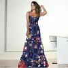 Kadın mayo gündelik sundress kadın yaz elbisesi 2021 seksi maxi bayanlar vintage vestidos çiçek boho kayışları artı boyutu 4xl