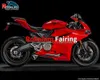 ل Ducati 959 15 16 17 أجزاء هيكل السيارة 1299 1299s 2015-2017 دراجة نارية غطاء لمعان هاتنجات حمراء (صب حقن)